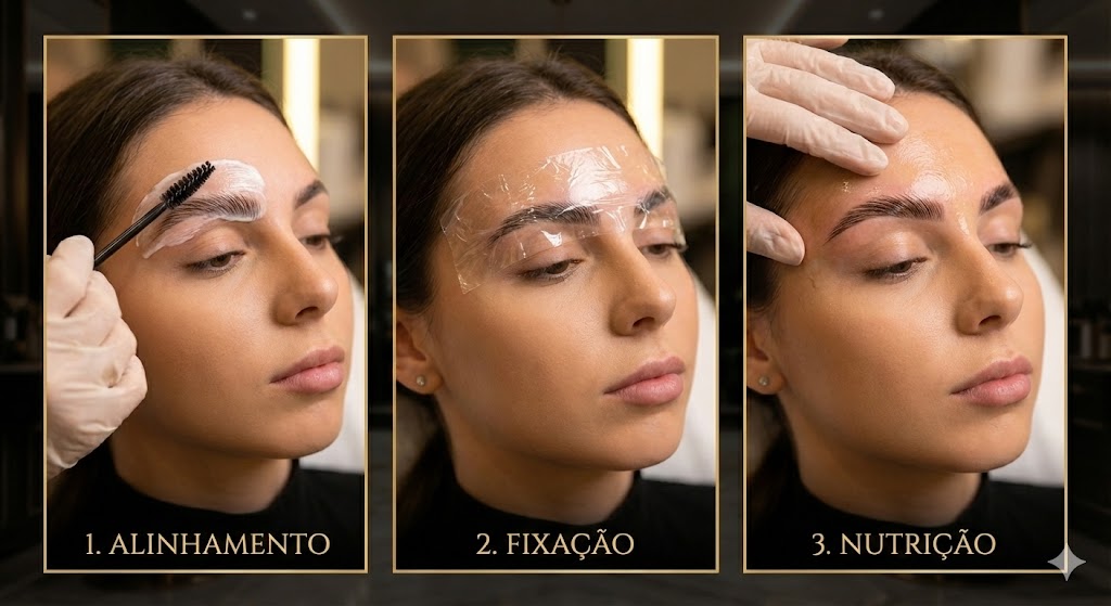 Passo a passo do Brow Lamination